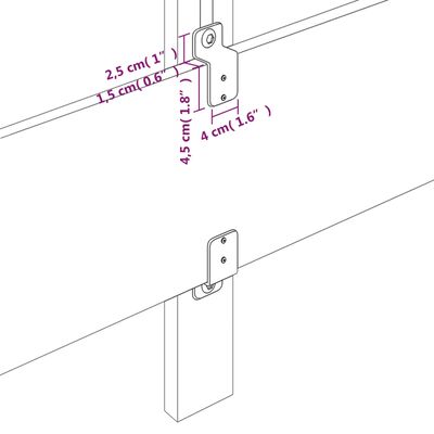 vidaXL Sänggavel LED svart 100x5x118/128 cm konstläder