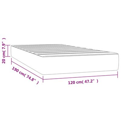 vidaXL Pocketresårmadrass vit 120x190x20 cm konstläder