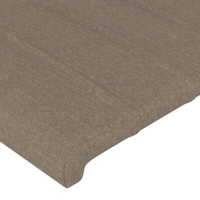 vidaXL Sänggavel LED taupe 144x5x78/88 cm tyg