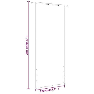 vidaXL Balkongskärm antracit och vit 120x240 cm oxfordtyg