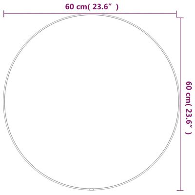 vidaXL Väggspegel svart Ø 60 cm rund