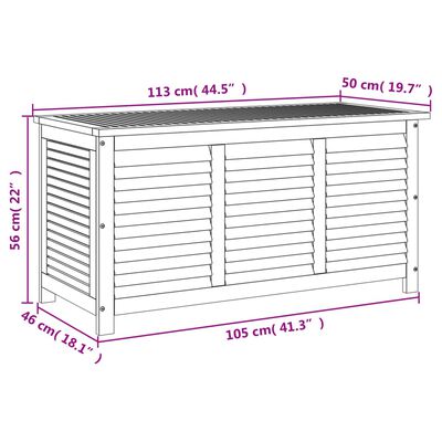 vidaXL Dynbox 113x50x56 cm massivt akaciaträ