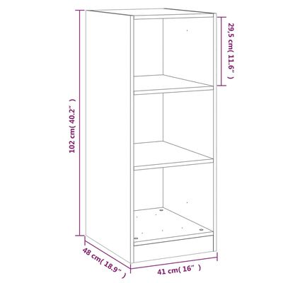 vidaXL Garderob betonggrå 48x41x102 cm konstruerat trä