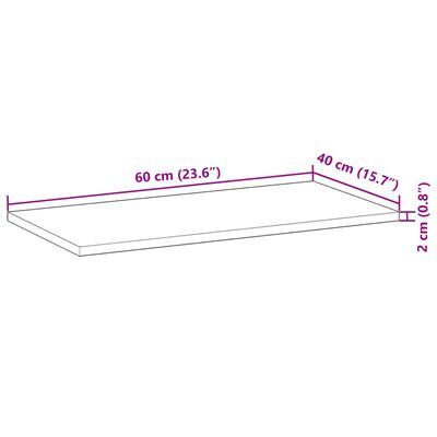 vidaXL Svävande hyllor 4 st 60x40x2 cm behandlat massivt akaciaträ