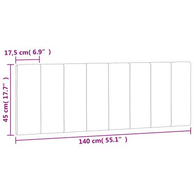 vidaXL Dyna till huvudgavel svart 140 cm sammet