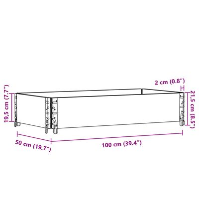 vidaXL Odlingslåda grå 100x50 cm massiv furu