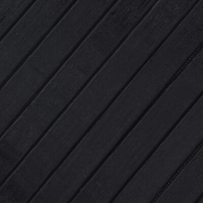 vidaXL Matta rektangulär svart 100x100 cm bambu