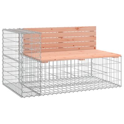 vidaXL Trädgårdsbänk gabion-design 347x71x65,5 cm massivt douglasträ