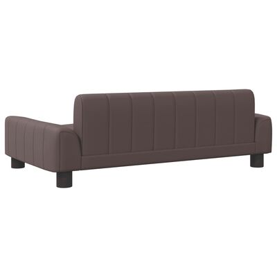 vidaXL Barnsoffa brun 90x53x30 cm konstläder