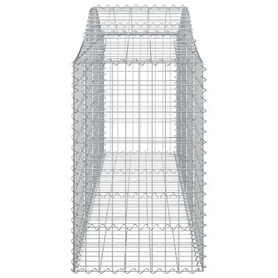 vidaXL Gabioner bågformade 5 st 200x50x80/100 cm galvaniserat järn