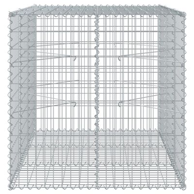 vidaXL Gabionkorg med skydd 150x100x100 cm galvaniserat järn