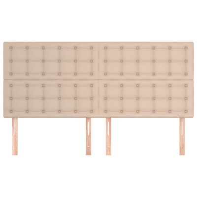 vidaXL Huvudgavlar 4 st cappuccino 80x5x78/88 cm konstläder