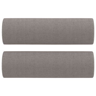 vidaXL 2-sits soffa med prydnadskuddar taupe 120 cm tyg