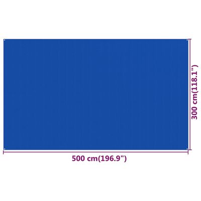 vidaXL Tältmatta 300x500 cm blå HDPE