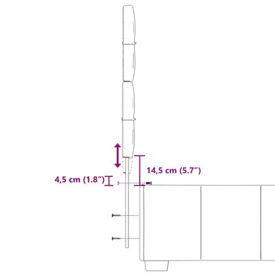 vidaXL Ramsäng med madrass svart 80x200 cm tyg