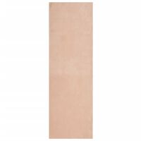 vidaXL Mjuk matta HUARTE med kort lugg tvättbar rosa 80x250 cm