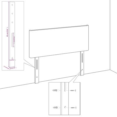 vidaXL Huvudgavlar 4 st mörkgrå 72x5x78/88 cm tyg