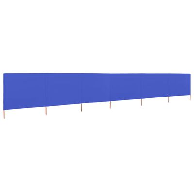 vidaXL Vindskydd 6 paneler tyg 800x160 cm azurblå