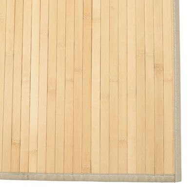 vidaXL Matta rektangulär ljus naturlig 80x400 cm bambu