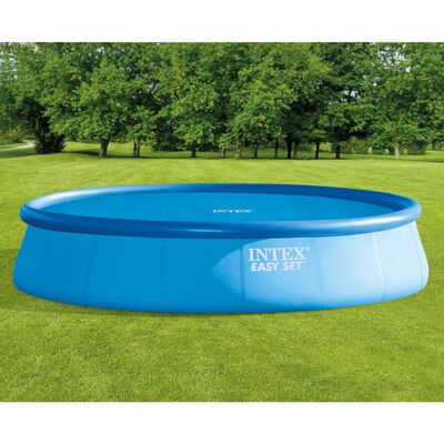 Intex Poolöverdrag solenergi blå 538 cm polyeten