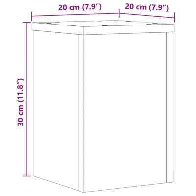 vidaXL Växtställ 2 st vit 20x20x30 cm konstruerat trä