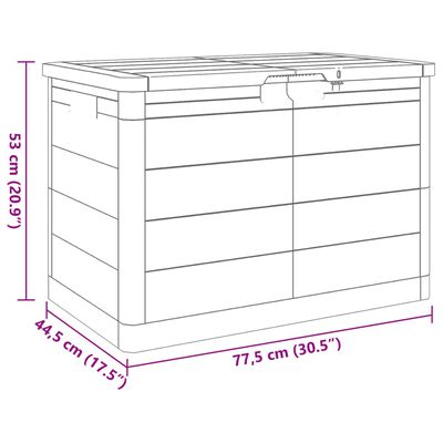 vidaXL Dynbox antracit 77,5x44,5x53 cm polypropen