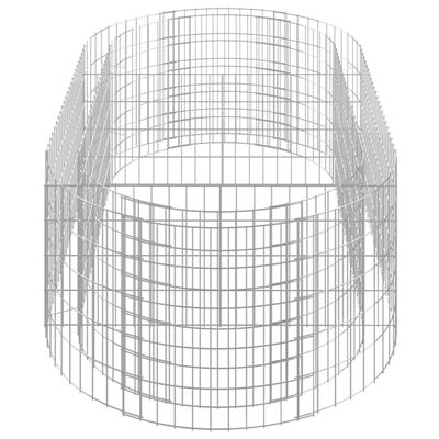 vidaXL Planteringsgabion galvaniserat järn 200x100x50 cm