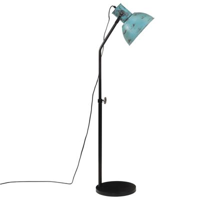 vidaXL Golvlampa 25 W nött blå 30x30x90-150 cm E27