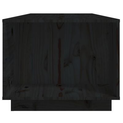 vidaXL Soffbord svart 110x50x40 cm massiv furu