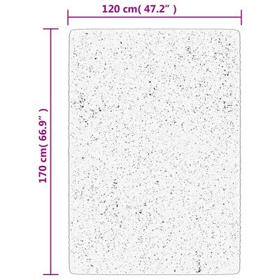 vidaXL Mjuk matta HUARTE med kort lugg tvättbar svart 120x170 cm