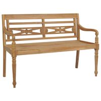 vidaXL Bataviabänk 120 cm teak