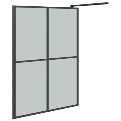 vidaXL Duschvägg 140x195 cm mörkt härdat glas