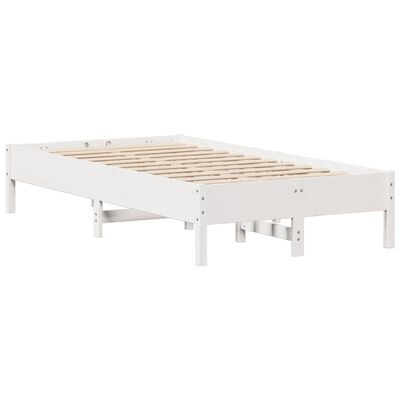 vidaXL Sängram utan madrass vit 75x190 cm massiv furu