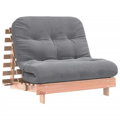 vidaXL Futonbäddsoffa med madrass 100x206x11 cm massivt douglasträ