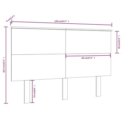 vidaXL Sänggavel vit 139x6x82,5 cm massiv furu