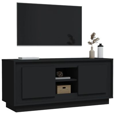 vidaXL Tv-bänk svart 102x35x45 cm konstruerat trä