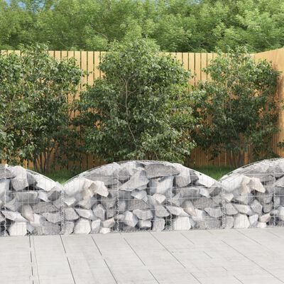 vidaXL Gabion bågformad 150x30x40/60 cm galvaniserat järn