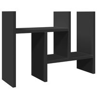 vidaXL Skrivbordshylla svart 34,5x15,5x35,5 cm konstruerat trä