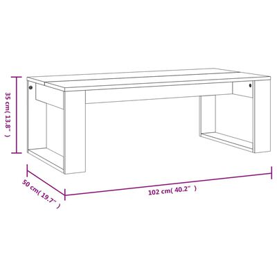 vidaXL Soffbord betonggrå 102x50x35 cm konstruerat trä