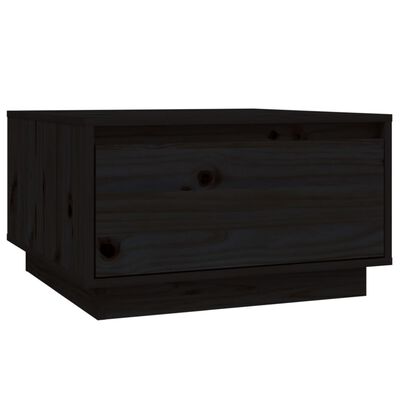 vidaXL Soffbord svart 55x56x32 cm massivt furu