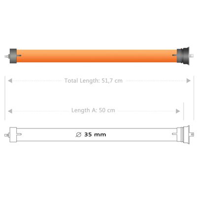 vidaXL Rörmotorer 5 st 10 Nm