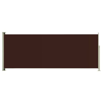 vidaXL Infällbar sidomarkis 117x300 cm brun