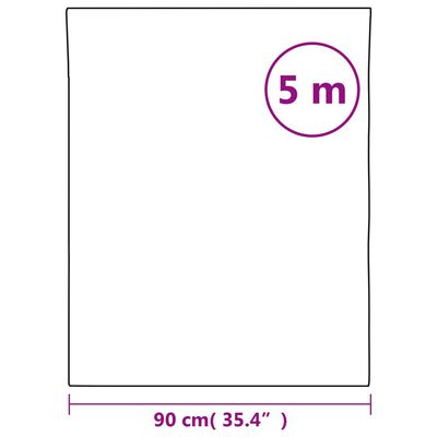 vidaXL Möbeldekaler självhäftande matt vit 90x500 cm PVC