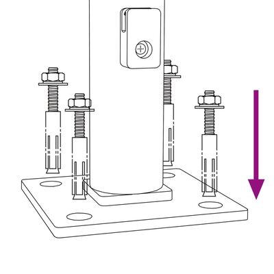 vidaXL Gunnebostängsel med stolpsko antracit 1,4x10 m