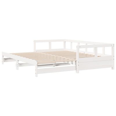 vidaXL Dagbädd utan madrass vit 80x200 cm massiv furu