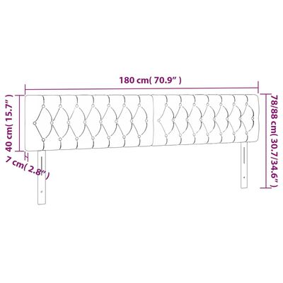 vidaXL Huvudgavlar 2 st svart 90x7x78/88 cm sammet