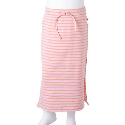 Rak kjol med ränder för barn rosa 92