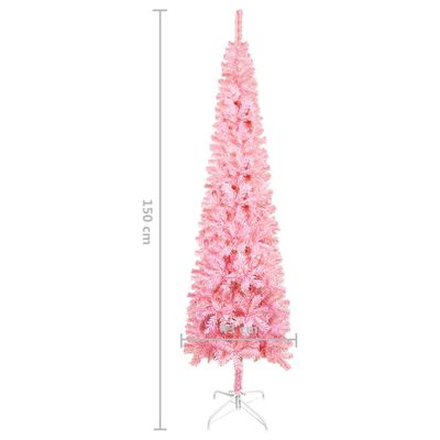 vidaXL Julgran smal rosa 150 cm