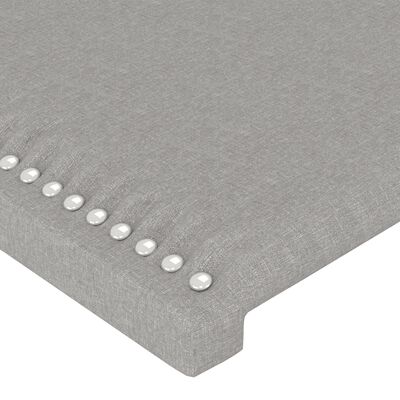vidaXL Ramsäng med madrass ljusgrå 200x200 cm tyg
