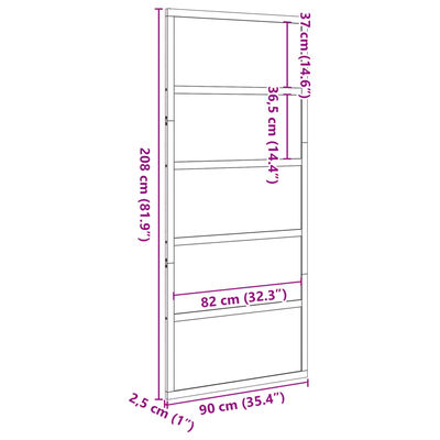 vidaXL Ladugårdsdörr vit 90x208 cm massiv furu